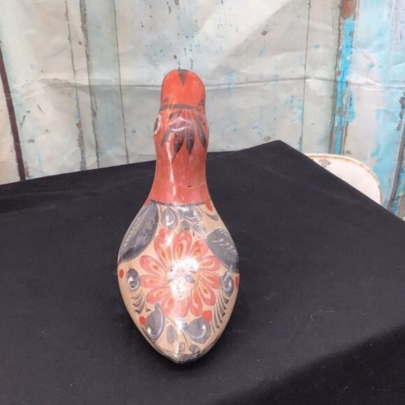 Vintage Hand-Painted Ceramic Bird Figurine Folk Art Style Collectible Home Decor - Picture 2 of 8